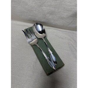 WM Rogers Mfg. Co Original Rogers Serving Spoon & Fork Ornate Decoration 8 7/8"